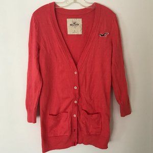 Hollister V-Neck Cardigan Sweater Size S